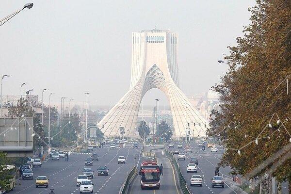 کیفیت هوای تهران در وضعیت نارنجی و آلوده